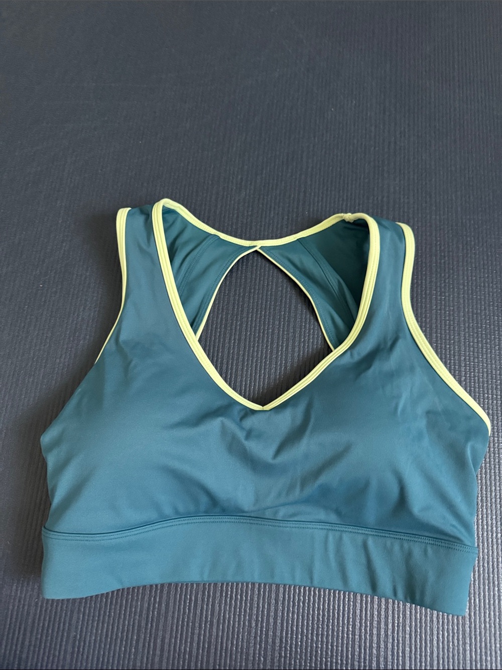 BuffBunny Nile Teal with Lima Bean Maraschino Sports Bra, Large, EC